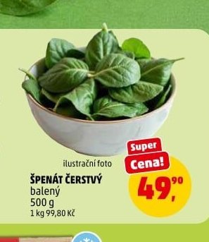 Špenát čerstvý