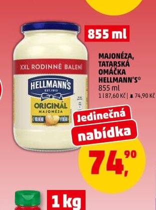MAJONÉZA, TATARSKÁ OMÁČKA HELLMANN'S