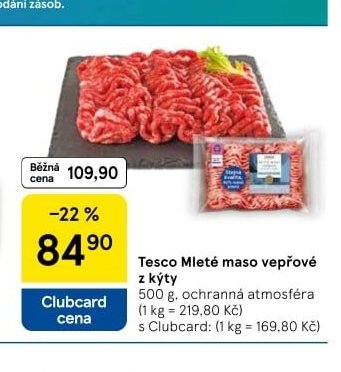 Tesco Mleté maso vepřové z kýty