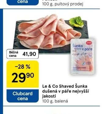 Le & Co Shaved Šunka dušená v páře nejvyšší jakosti