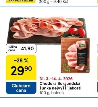 Chodura Burgundská šunka nejvyšší jakosti