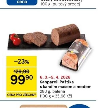 Sanpareil Paštika s kančím masem a medem