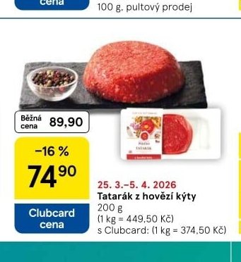Tatarák z hovězí kýty