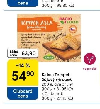 Kalma Tempeh Sójový výrobek