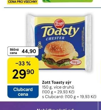 Zott Toasty sýr
