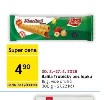 Balila Trubičky bez lepku