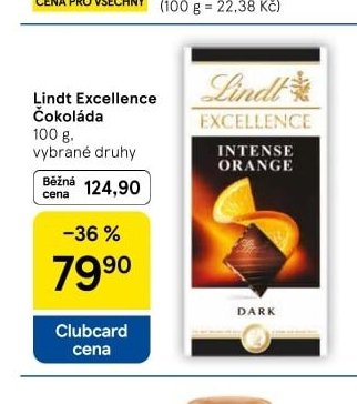 Lindt Excellence Čokoláda