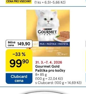 Gourmet Gold Paštika pro kočky
