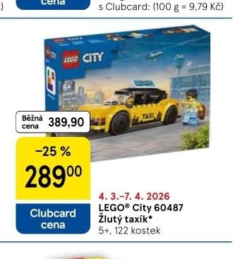 LEGO City 60487 Žlutý taxík