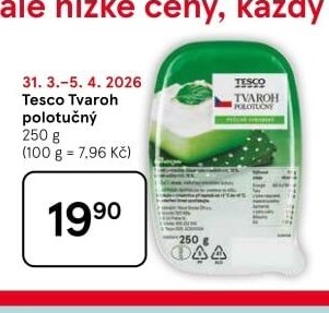 Tesco Tvaroh polotučný