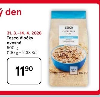 Tesco Vločky ovesné