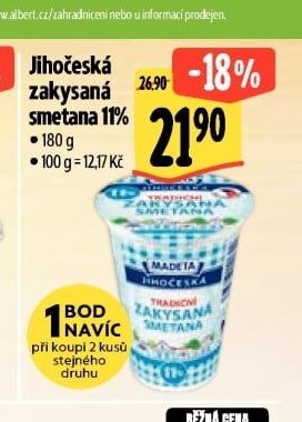 Jihočeská zakysaná smetana 11%