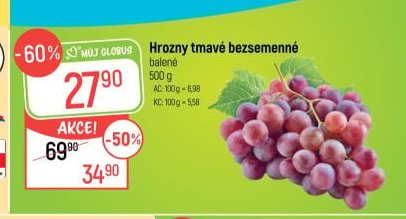 Hrozny tmavé bezsemenné