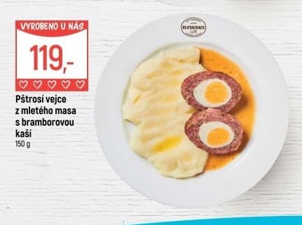 Pštrosí vejce z mletého masa s bramborovou kaší - Globus akcniletaky.com