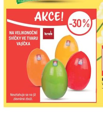 Svíčky ve tvaru vajíčka