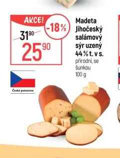 Madeta Jihočeský salámový sýr uzený