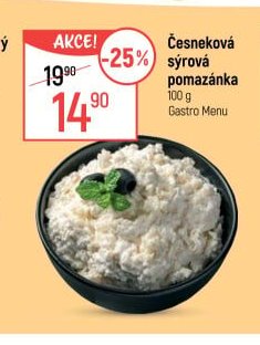 Česneková sýrová pomazánka