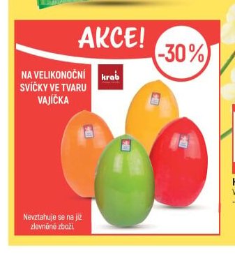 Velikonoční svíčky ve tvaru vajíčka
