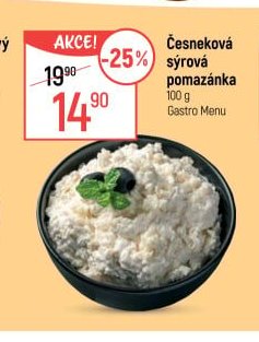 Česneková sýrová pomazánka