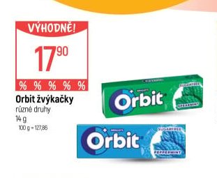 Orbit žvýkačky