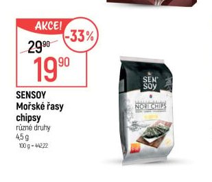 SENSOY Mořské řasy chipsy