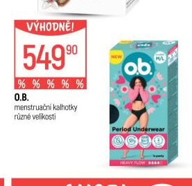 O.B. menstruační kalhotky - Globus akcniletaky.com
