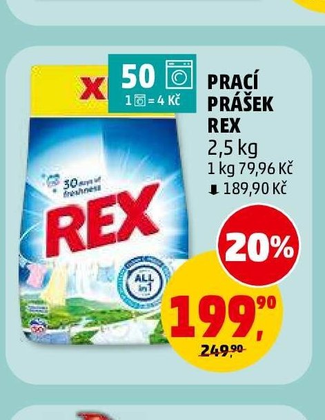 PRACÍ PRÁŠEK REX