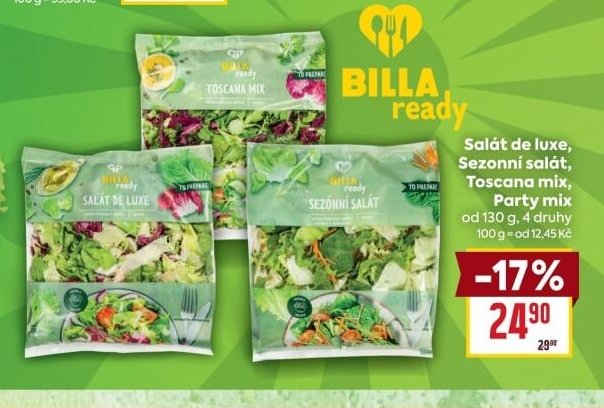 Salát de luxe, Sezonní salát, Toscana mix, Party mix