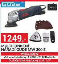 Multifunkční nářadí MW300E Gude