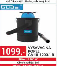 Vysavač popela Gude GA 18-1200.1 R