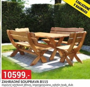 Zahradní dřevěná souprava