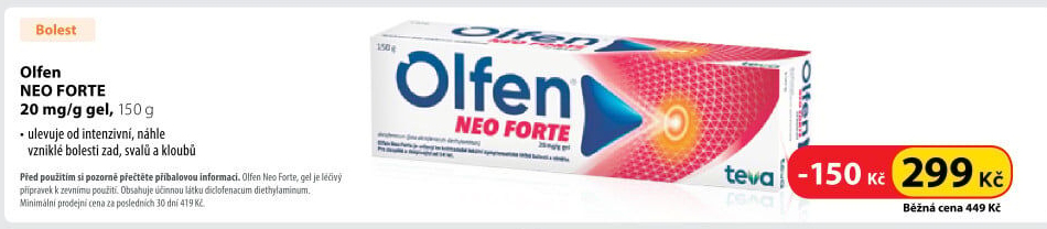 Gel proti bolesti a zánětu kloubů Olfen Neo Forte