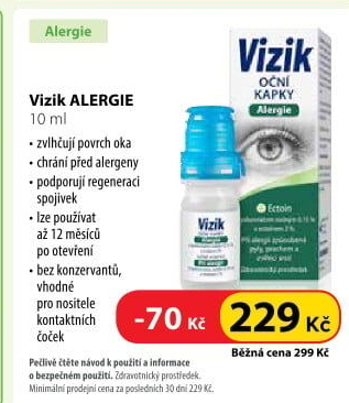 Kapky oční Vizik