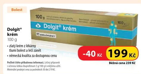 Krém proti bolesti a zánětu Dolgit