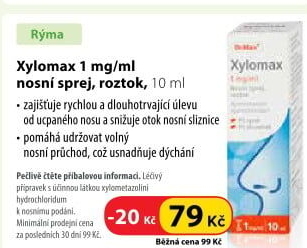 Nosní sprej Xylomax 1 mg Dr.Max