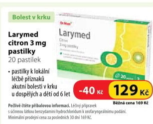 Pastilky proti nachlazení Larymed Dr.Max