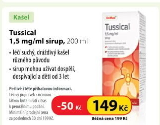 Sirup proti kašli Tussical Dr.Max