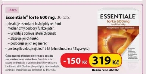 Tablety na onemocnění jater Essentiale Forte