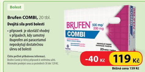Tablety proti bolesti Combi Brufen Viatris