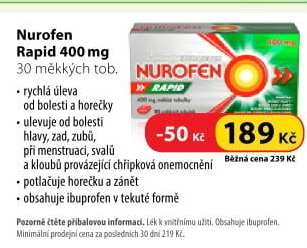 Tablety proti bolesti Nurofen Rapid