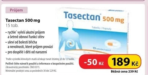 Tobolky proti průjmu Tasectan