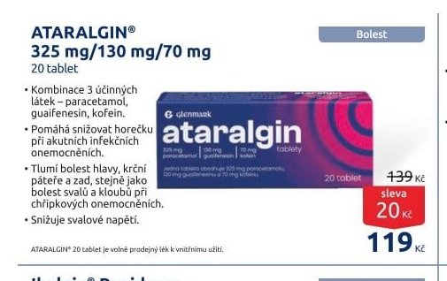 ATARALGIN 325 mg/130 mg/70 mg