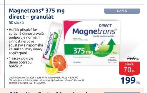 Magnetrans 375 mg direct - granulát