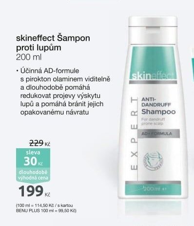 skineffect Šampon proti lupům 200 ml