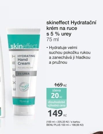 skineffect Hydratační krém na ruce s 5 % urey 75 ml