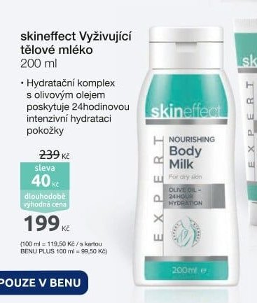 skineffect Vyživující tělové mléko 200 ml
