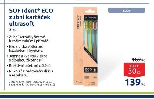 SOFTdent ECO zubní kartáček ultrasoft
