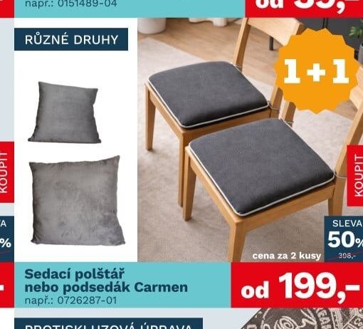 Sedací polštář nebo podsedák Carmen