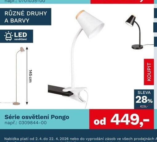 Série osvětlení Pongo