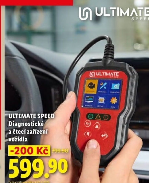 Diagnostika a čtecí zařízení vozidla Ultimate Speed - Lidl akcniletaky.com